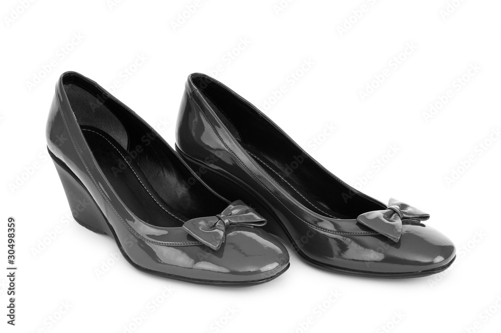 Black shoes isolated on the white background