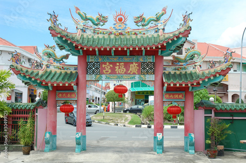 this is an entrance to temple in asia