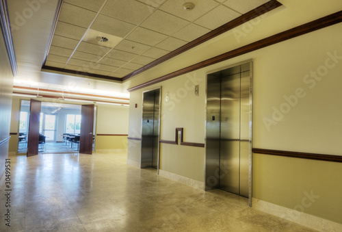 HDR Lobby with Elevators