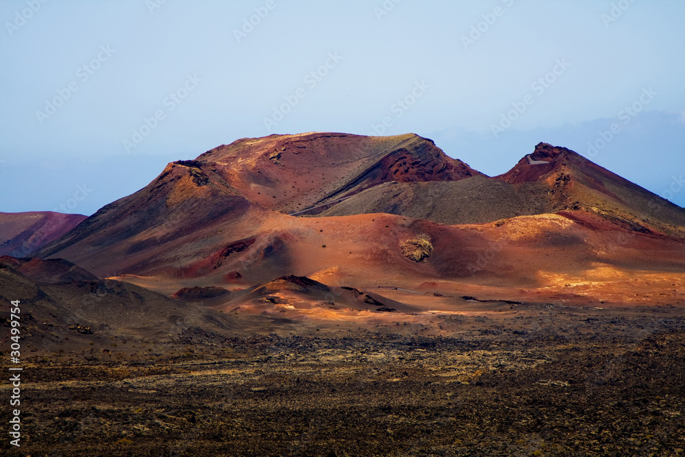 Mountains of fire,Timanfaya National Park in Lanzarote Island, S