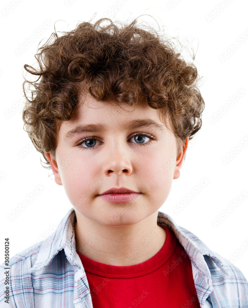 Portrait of young boy isolated on white background Portrait of young boy isolated on white background