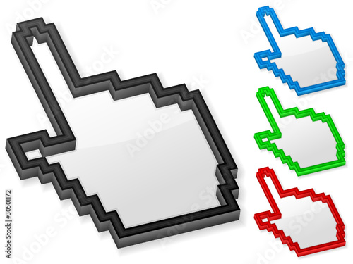 3d hand computer cursor