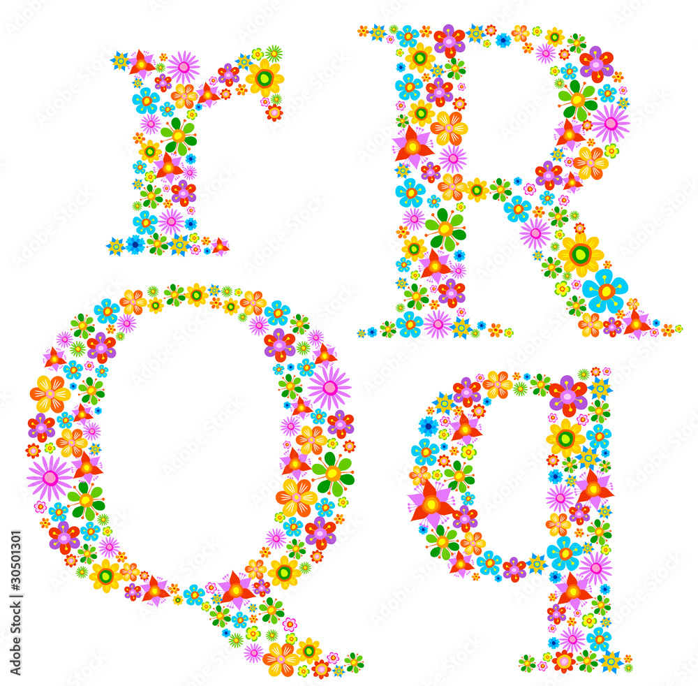 Flower alphabet Characters Flower alphabet Characters