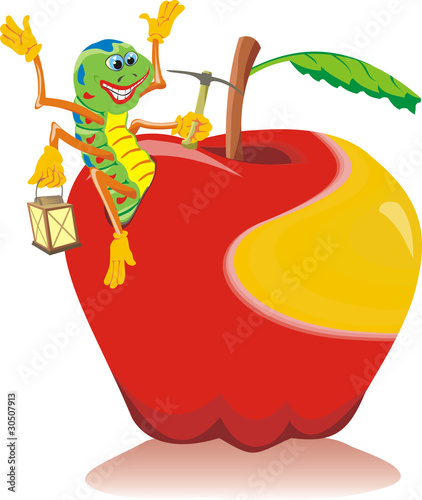 worm digger - mature apple