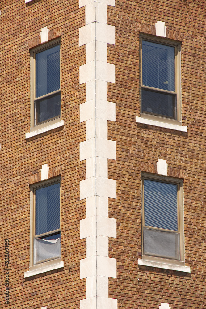 Windows on Brown Brick Building