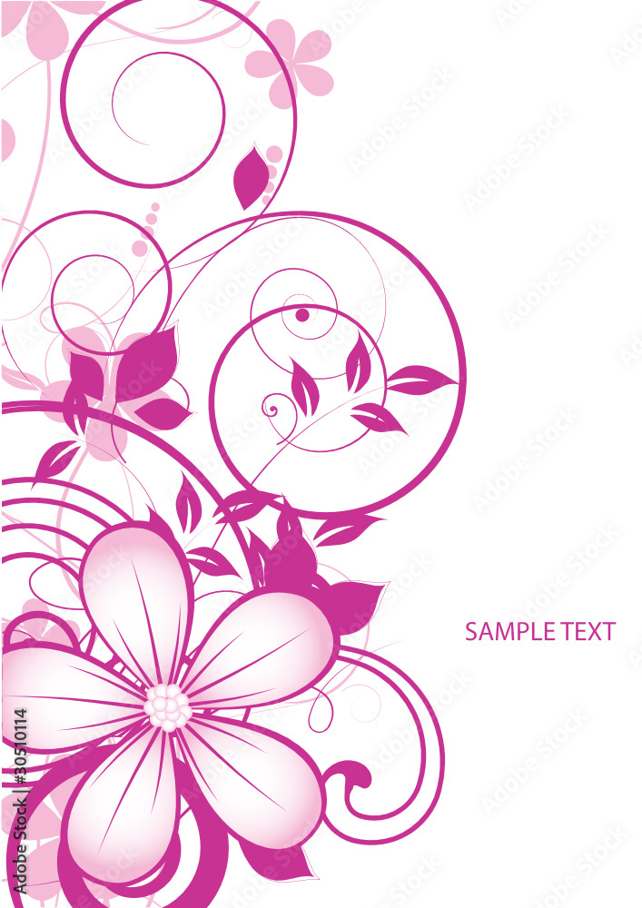 Abstract flowers background with place for your text Abstract flowers background with place for your text
