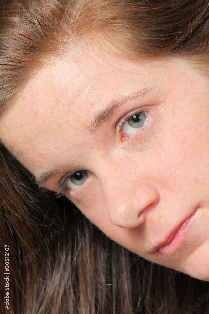 Attractive Green-Eyed Brunette Attractive Green-Eyed Brunette