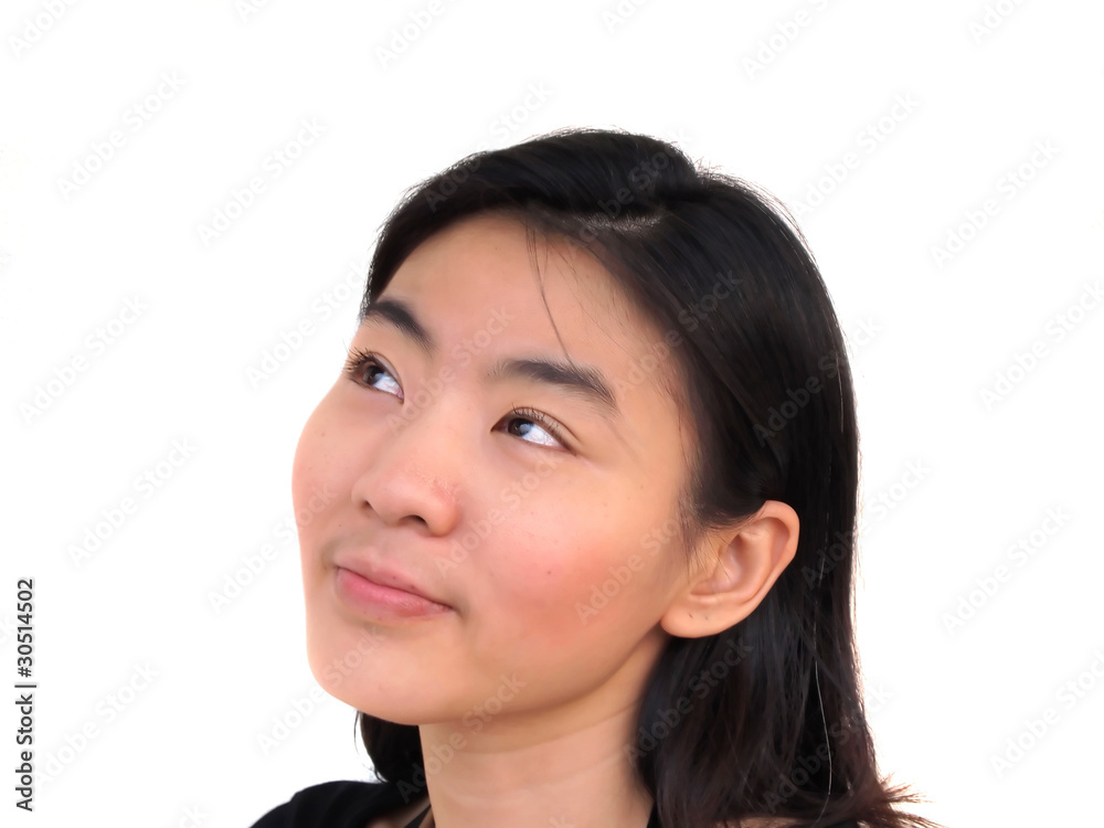 Attractive young beautiful woman daydream Attractive young beautiful woman daydream