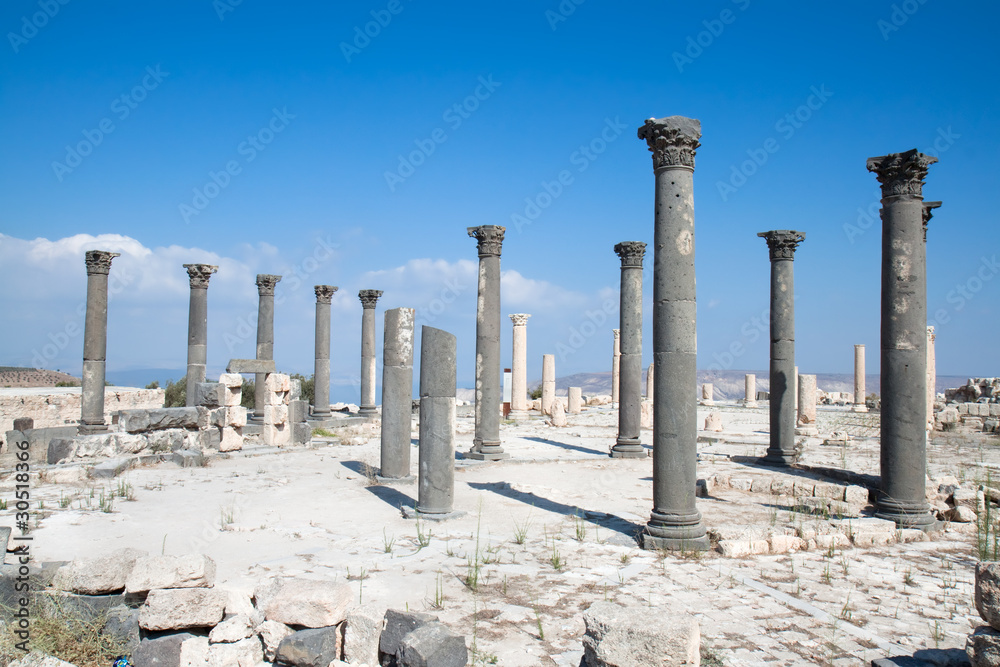 Columns in Umm Qais, Jordan