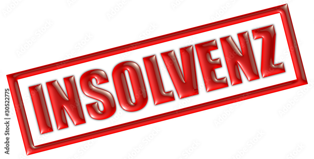 Stempel rot INSOLVENZ Stempel rot INSOLVENZ