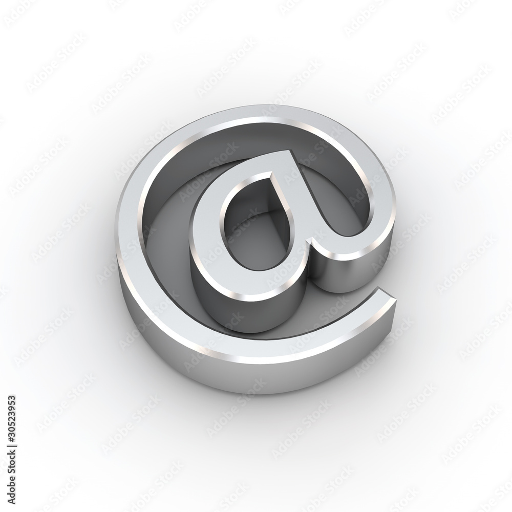 3D Symbol AT chrome