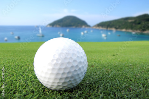 Golf on the sea photo