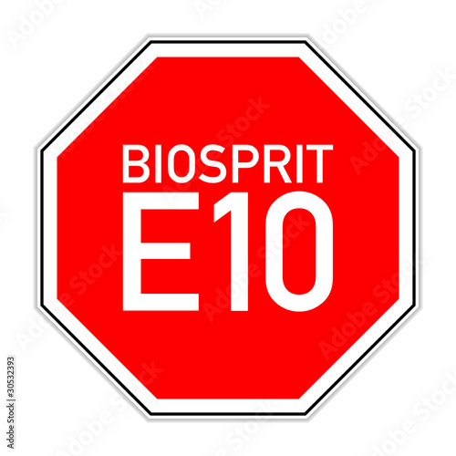 stop-schild biosprit e10 I