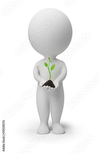 3d small people - fresh sprout
