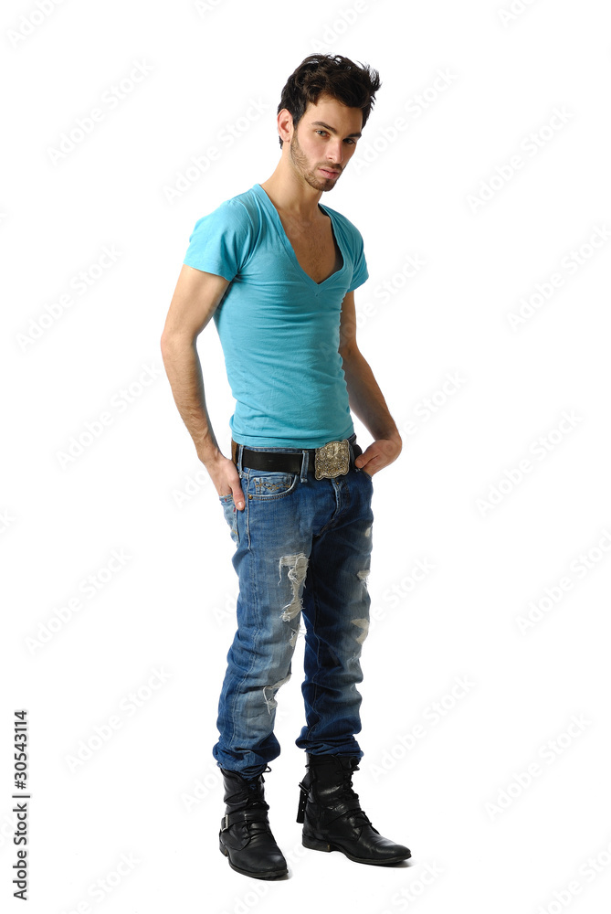 jeans et tee-shirt bleu jeans et tee-shirt bleu