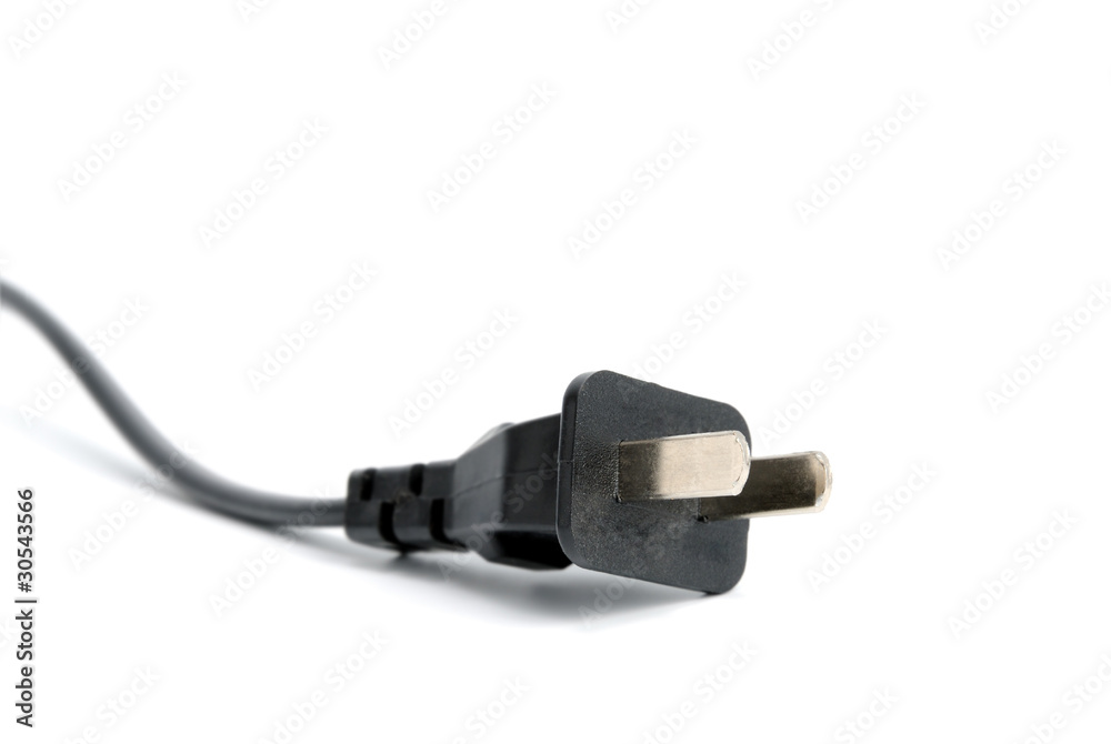 Electrical plug isolated on white background