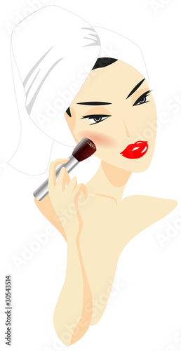 Woman Applying Make-up