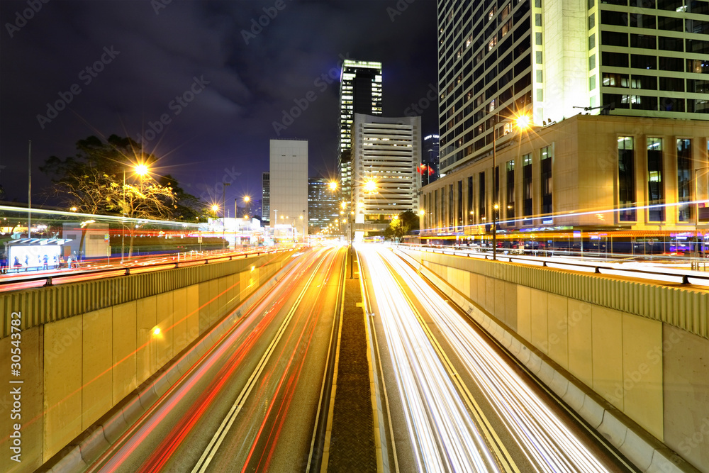 modern city at night