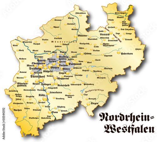 Nordrhein-Westfalen Übersicht gold