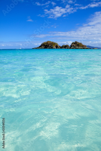 turquoise water, trunk bay photo