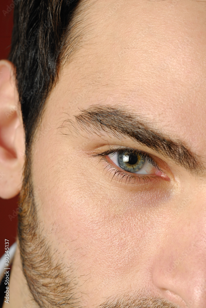 Fototapeta premium oeil bleu gris 2