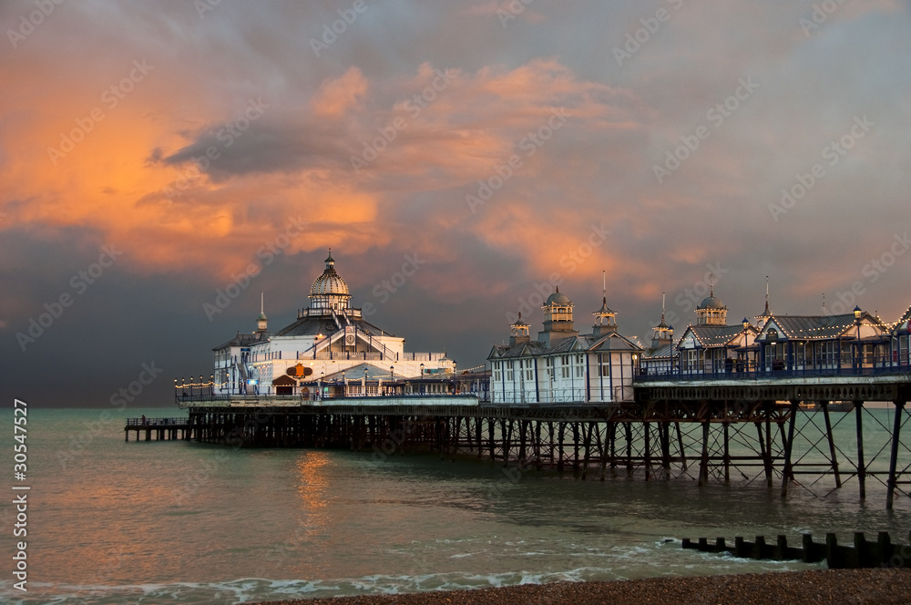 Eastbourne pier at sunset