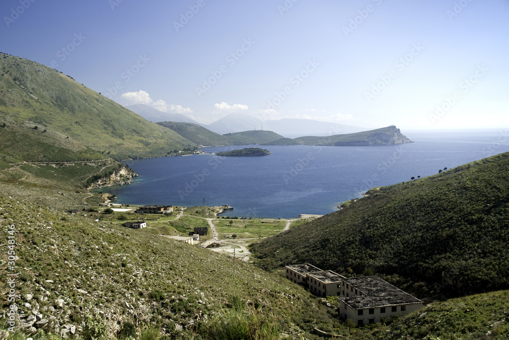 south albania coast on ionian sea balkans
