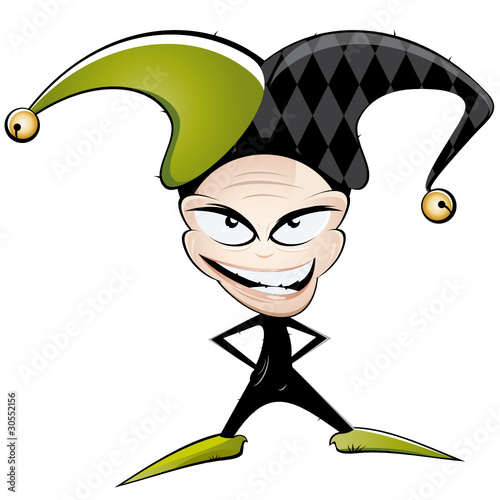 harlekin joker cartoon lustig