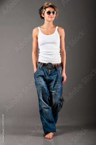 fashionable confident woman
