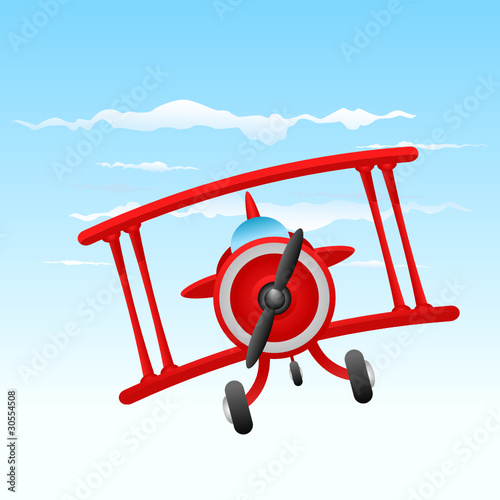 cartoon old plane