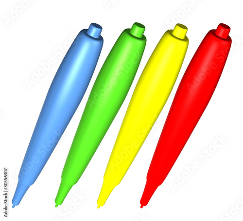 Bunte Kugelschreiber