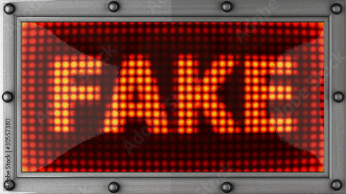 fake announcement on the LED display