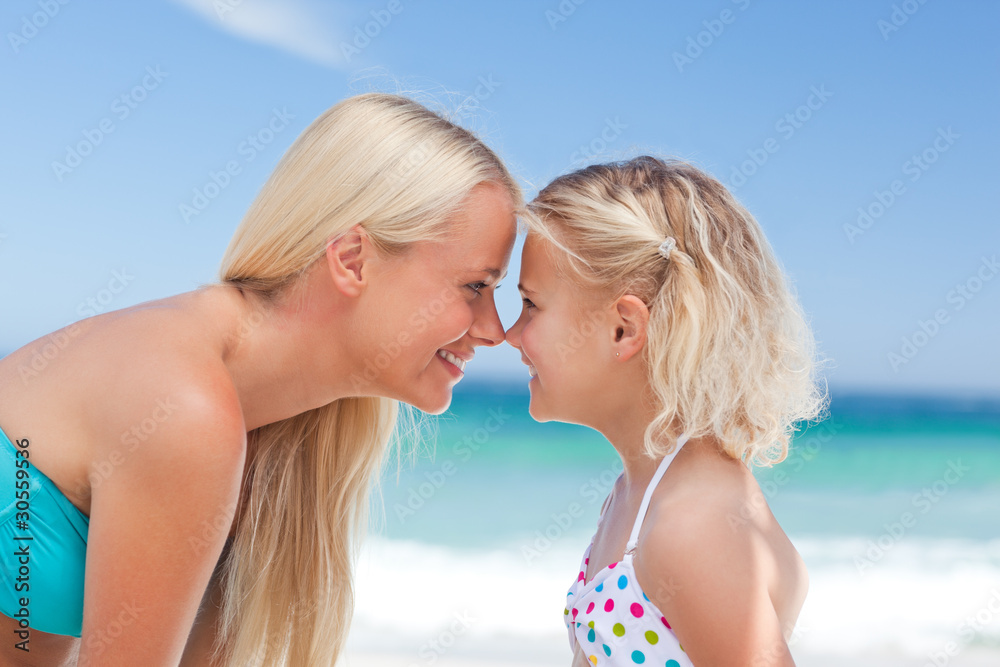 Daughter having fun with her mother Daughter having fun with her mother