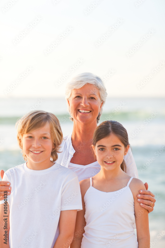Portrait of a grandmother with their grandchildren Portrait of a grandmother with their grandchildren