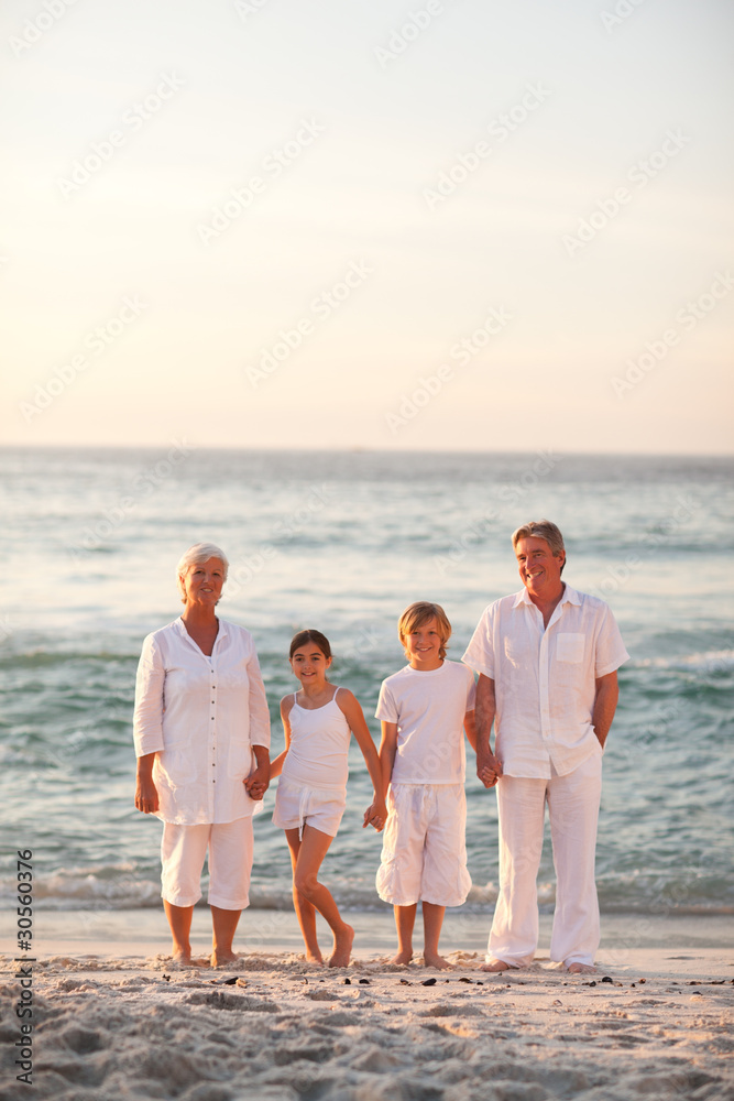 Portrait of a family beside the sea Portrait of a family beside the sea