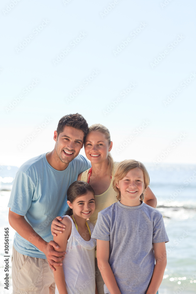 Joyful family at the beach Joyful family at the beach
