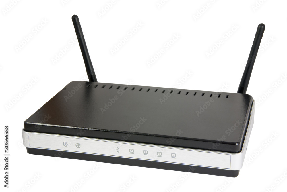 WiFi router with two antennas WiFi router with two antennas