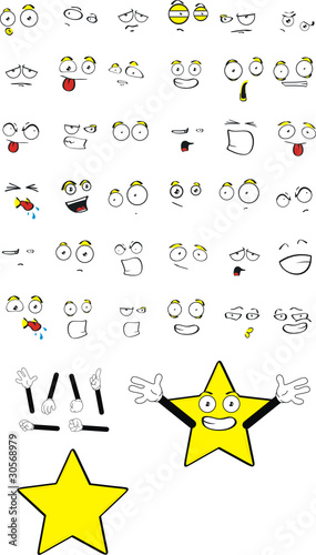 star cartoon set