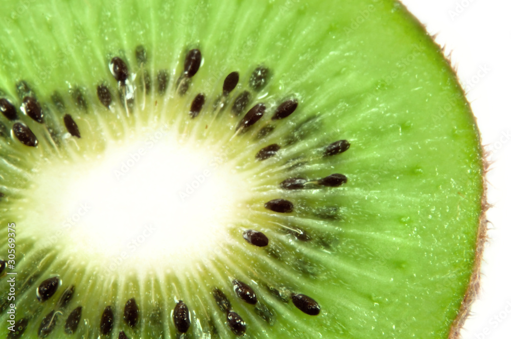 Kiwi fruit section Kiwi fruit section