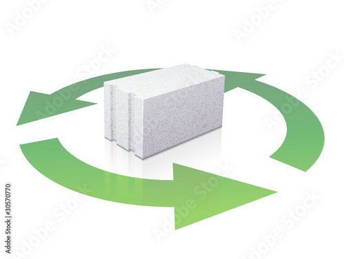 Recyclage du béton cellulaire (reflet)
