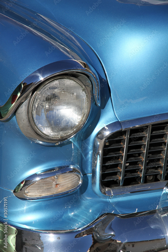 Vintage blue car Spain