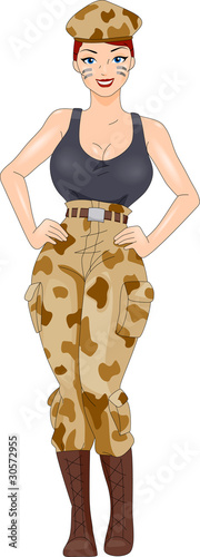 Pin-up Girl Soldier