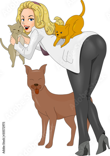 Pin-up Girl Veterinarian