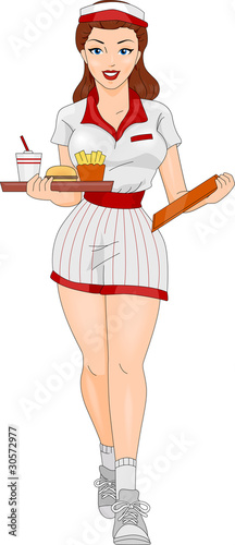 Pin-up Girl Waitress