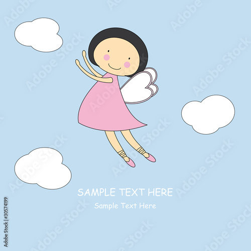 Baby card. Angel