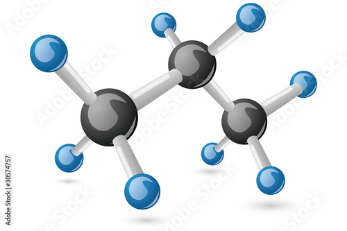 Propane molecule