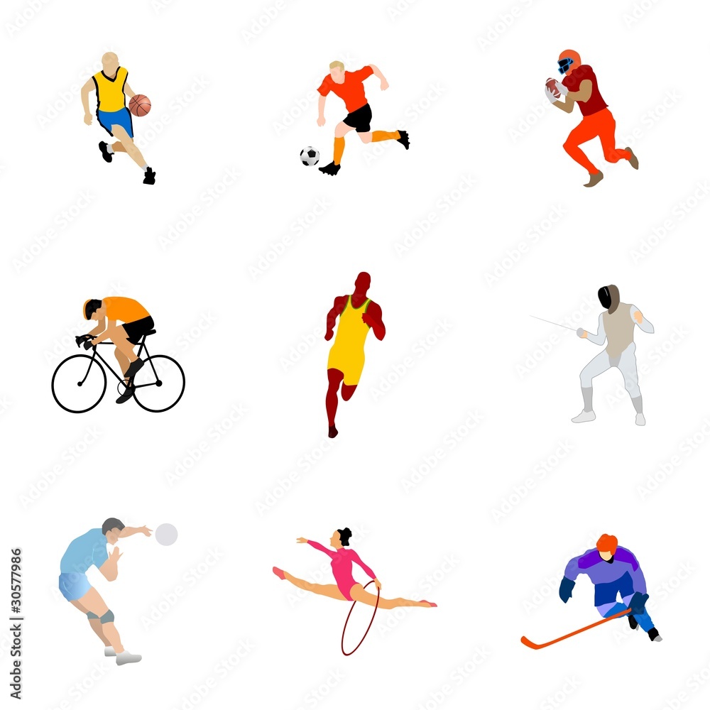 Collection of kinds of sport. Vector Collection of kinds of sport. Vector