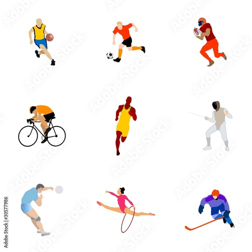 Collection of kinds of sport. Vector