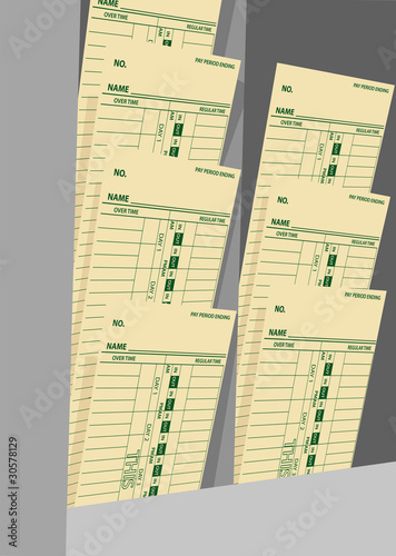 Timecards weekly wages time cards rack