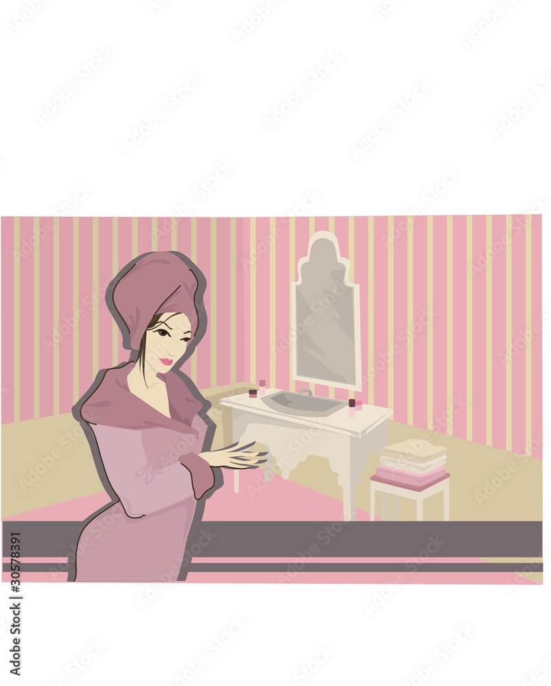 image of girl in the bathroom